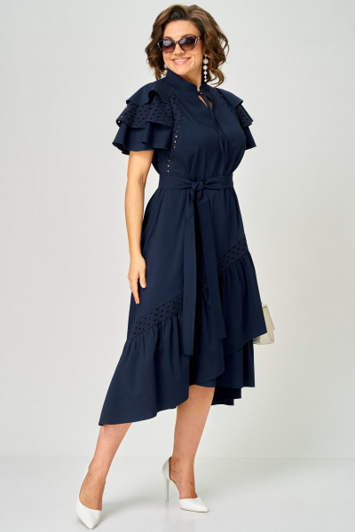 Платье EVA GRANT 7297 синий - фото 11