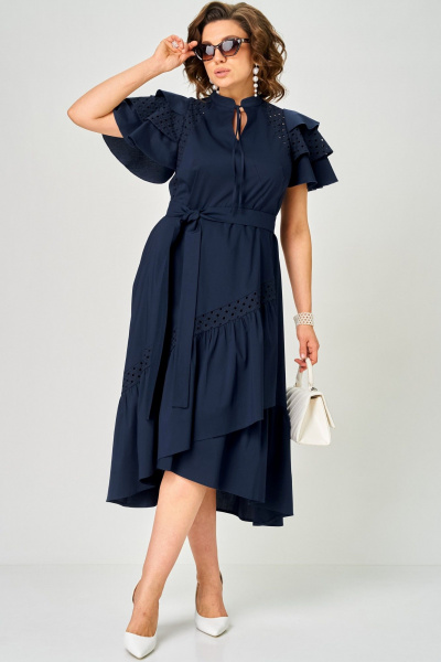 Платье EVA GRANT 7297 синий - фото 10