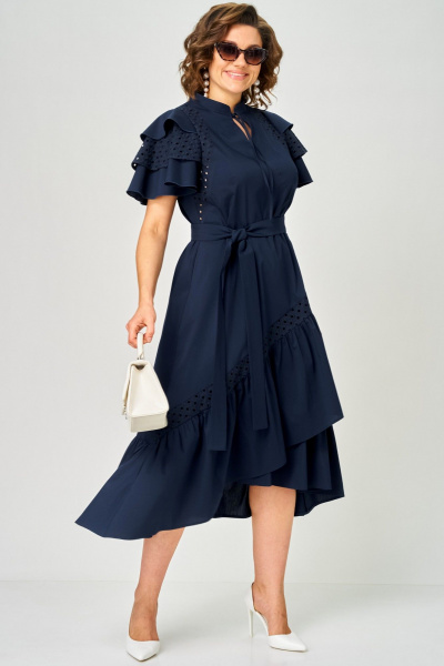 Платье EVA GRANT 7297 синий - фото 9