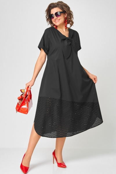 Платье EVA GRANT 7293 чёрный - фото 9