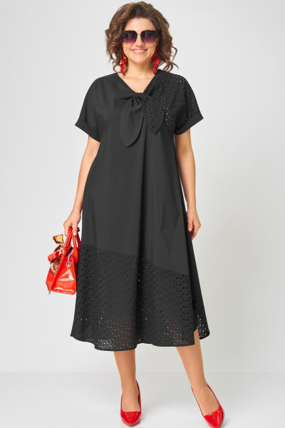 Платье EVA GRANT 7293 чёрный - фото 1