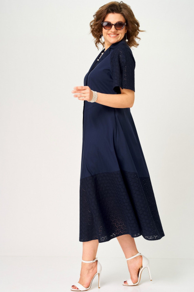 Платье EVA GRANT 7216 синий - фото 10