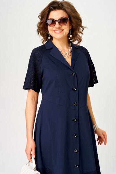 Платье EVA GRANT 7216 синий - фото 7