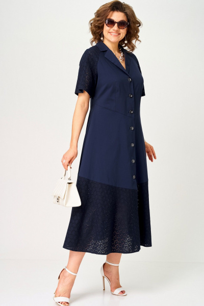 Платье EVA GRANT 7216 синий - фото 4