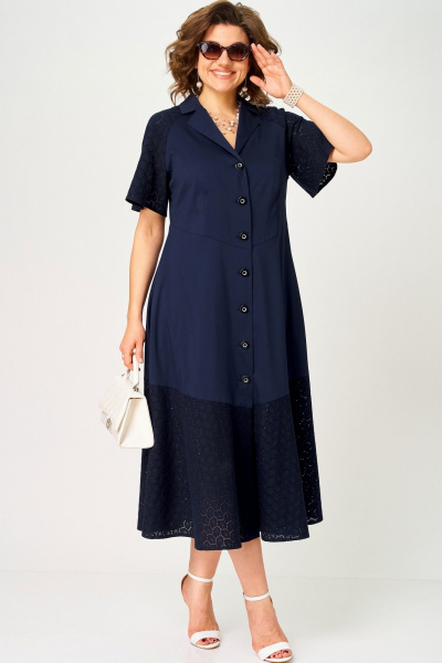 Платье EVA GRANT 7216 синий - фото 2