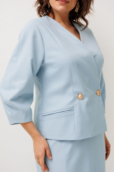 Жакет, юбка Anelli 1844 голубка - фото 9