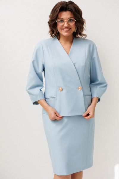 Жакет, юбка Anelli 1844 голубка - фото 5