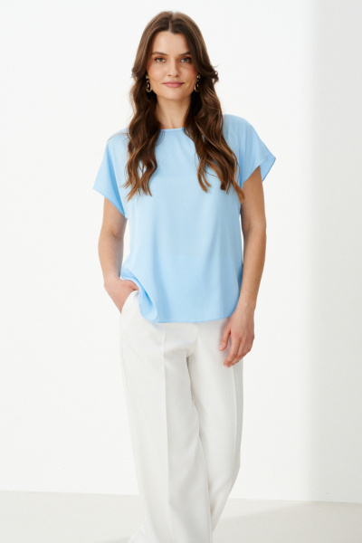 Блуза Панда 109740 голубой - фото 2