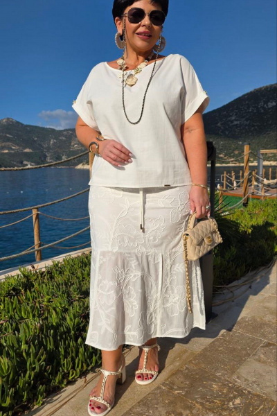 Блуза, юбка Vittoria Queen 27993 молочный - фото 7