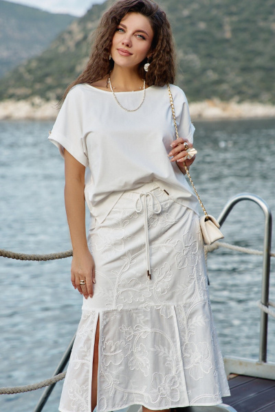 Блуза, юбка Vittoria Queen 27993 молочный - фото 1