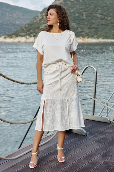 Блуза, юбка Vittoria Queen 27993 молочный - фото 3