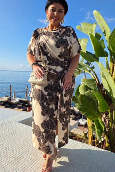 Платье Vittoria Queen 28223 экрю-молочный_принт - фото 6