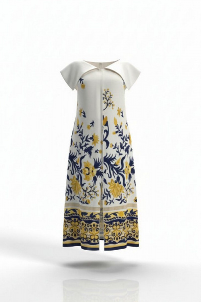 Платье Vittoria Queen 28283 молочный_принт - фото 11