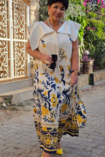 Платье Vittoria Queen 28283 молочный_принт - фото 10