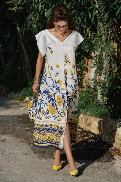 Платье Vittoria Queen 28283 молочный_принт - фото 6