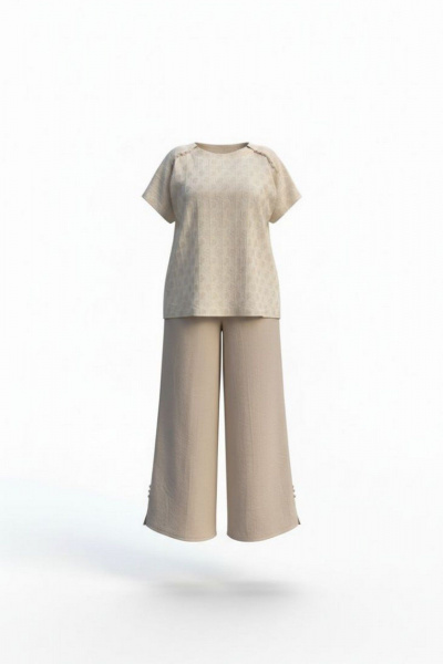 Брюки Vittoria Queen 28663бр бежевый - фото 8