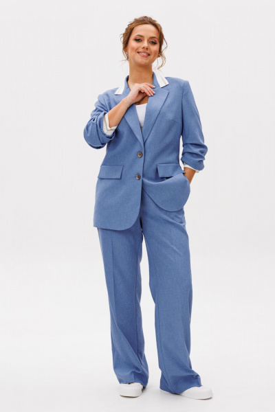 Брюки, жакет Mubliz 242 голубой - фото 25