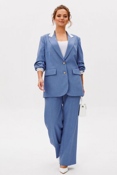 Брюки, жакет Mubliz 242 голубой - фото 19