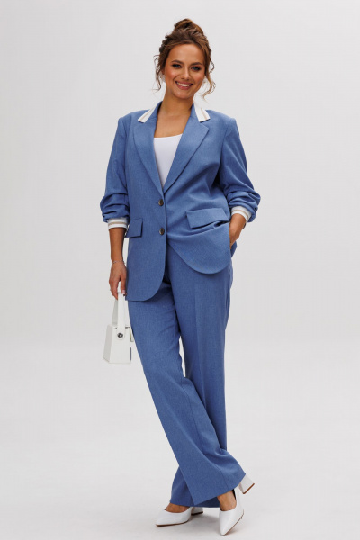 Брюки, жакет Mubliz 242 голубой - фото 18