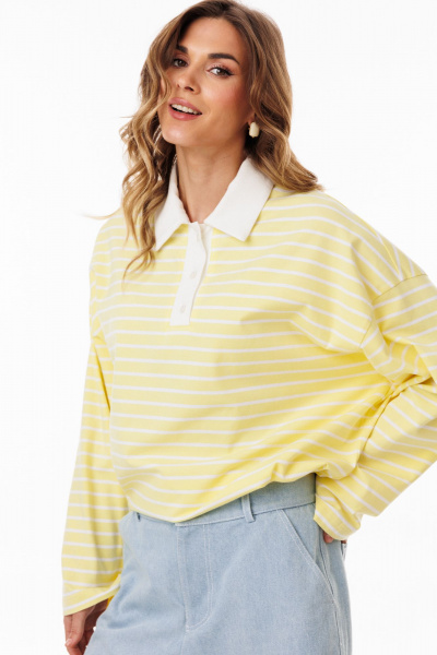 Джемпер EOLA 3052.3 лимонный_в_полоску - фото 7