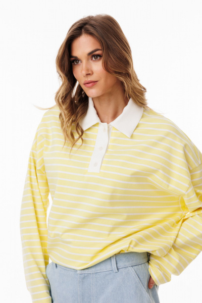 Джемпер EOLA 3052.3 лимонный_в_полоску - фото 6