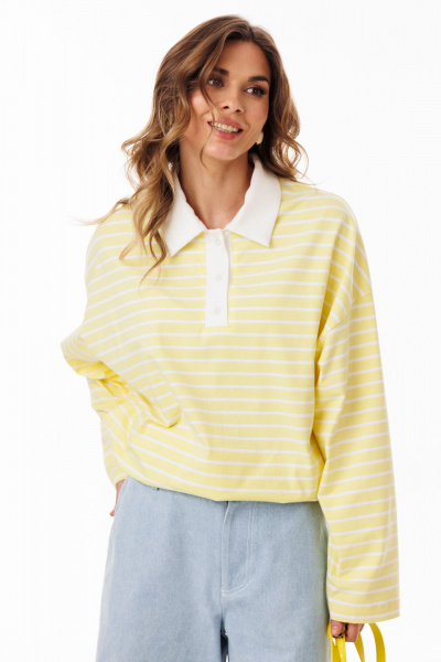 Джемпер EOLA 3052.3 лимонный_в_полоску - фото 5