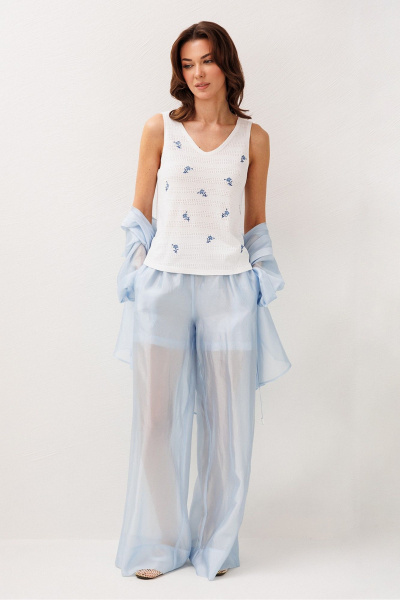 Блуза, брюки Butеr 3284 голубой - фото 6