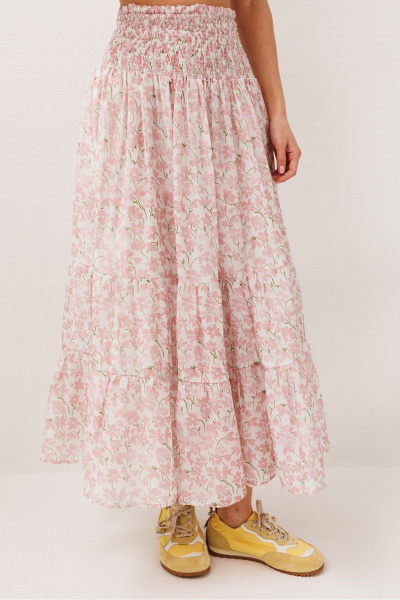 Юбка Butеr 3299 розовые цветы - фото 1