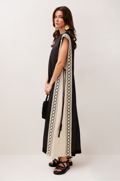 Платье Butеr 3303 черный + натуральный - фото 5