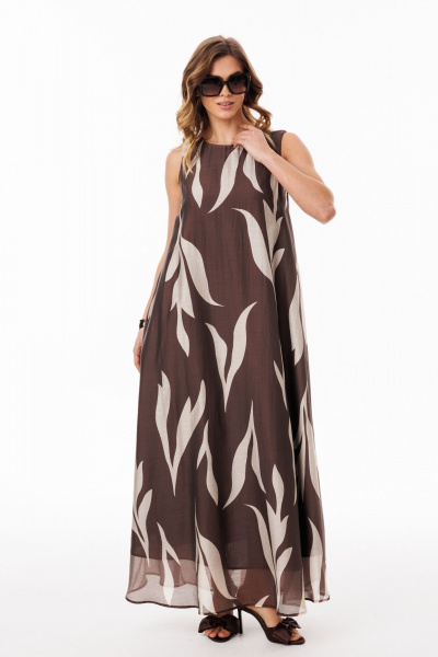 Платье EOLA 3078 шоколадный_с_ рисунком - фото 7