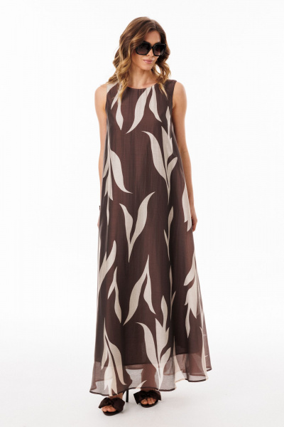 Платье EOLA 3078 шоколадный_с_ рисунком - фото 6