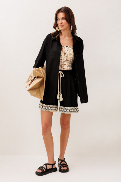 Блуза Butеr 3317 черный - фото 3