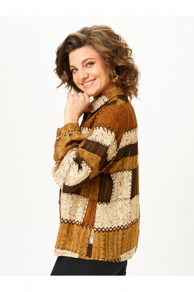 Блуза Zlata 4468 коричневый - фото 5