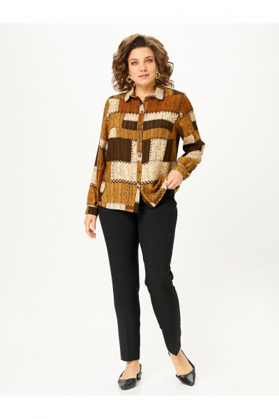 Блуза Zlata 4468 коричневый - фото 1