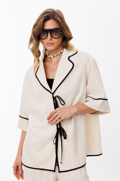 Блуза EOLA 3081 бежевый - фото 12