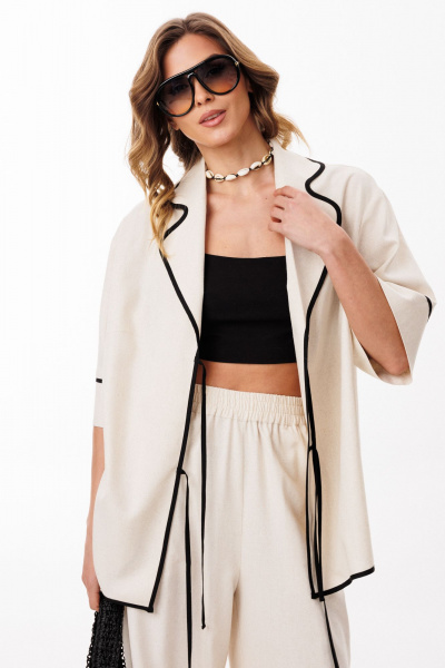 Блуза EOLA 3081 бежевый - фото 9