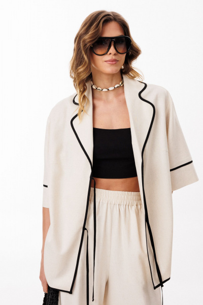 Блуза EOLA 3081 бежевый - фото 8