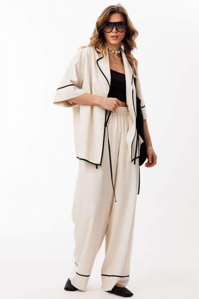 Блуза EOLA 3081 бежевый - фото 5