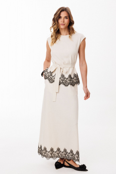 Блуза EOLA 3084 бежевый - фото 9