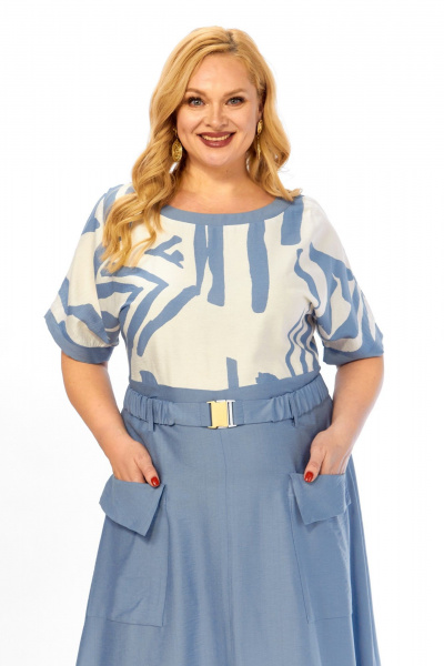 Платье LEANNA-STYLE 5020 голубой - фото 3