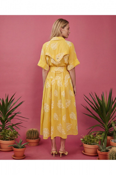 Платье Lokka 1874 желтый/белый - фото 6
