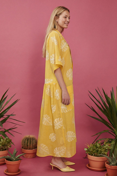Платье Lokka 1874 желтый/белый - фото 4