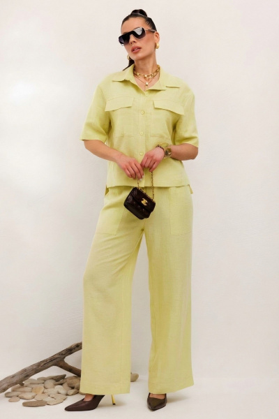 Брюки, жакет Galean Style 982.1 лимонный - фото 2