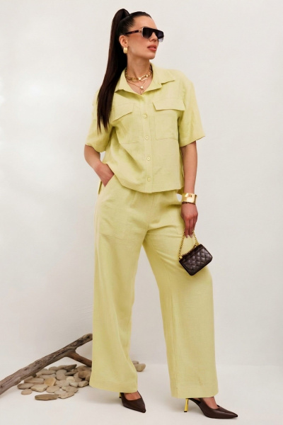 Брюки, жакет Galean Style 982.1 лимонный - фото 1