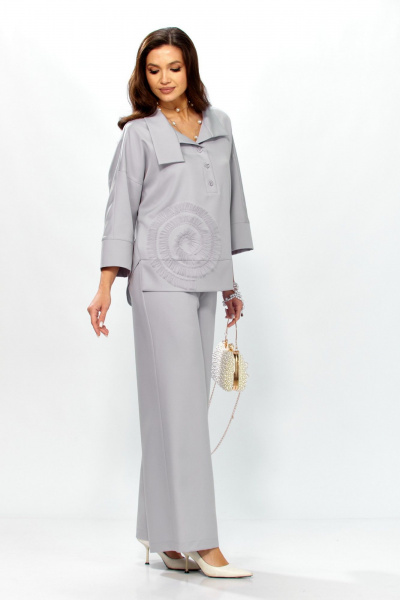 Блуза, брюки ZigzagStyle 559-2 светло-серый - фото 3