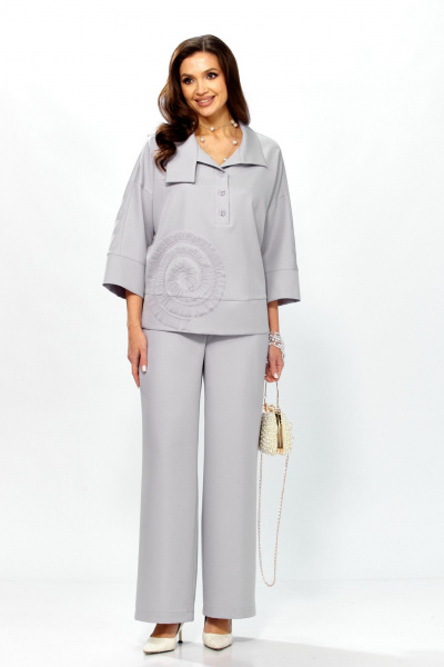 Блуза, брюки ZigzagStyle 559-2 светло-серый - фото 1