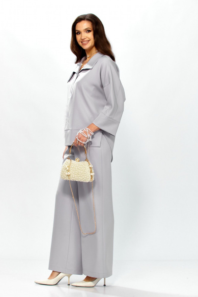 Блуза, брюки ZigzagStyle 559-2 светло-серый - фото 7