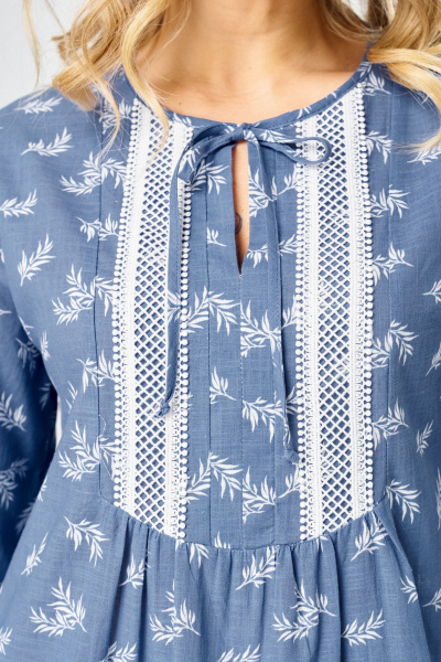 Платье Твой имидж 2382 синий_принт - фото 5