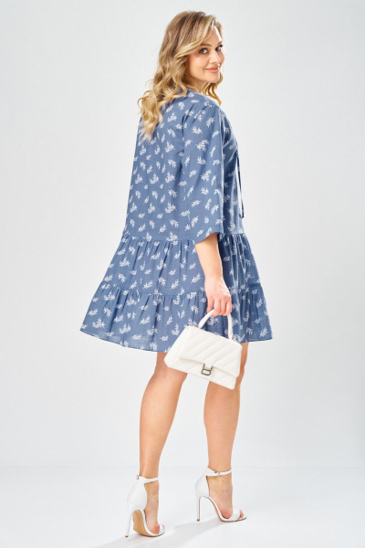 Платье Твой имидж 2382 синий_принт - фото 6