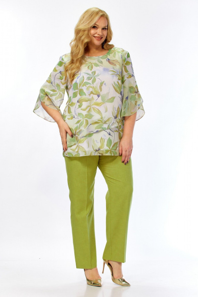 Блуза, брюки Элль-стиль 2461 фисташка - фото 12